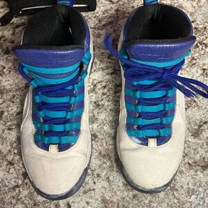 Jordan Blue and White High-Top Sneakers